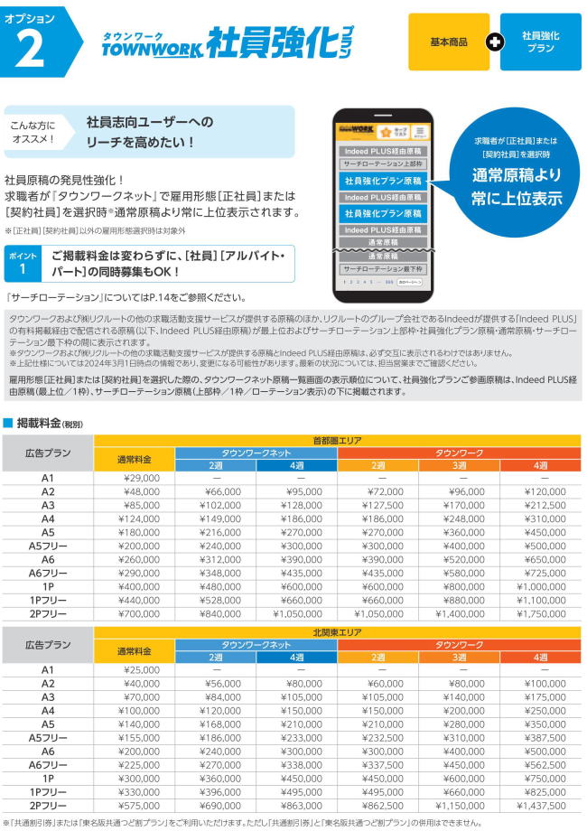 タウンワーク社員強化プラン