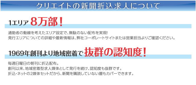 1エリア8万部で抜群の認知度